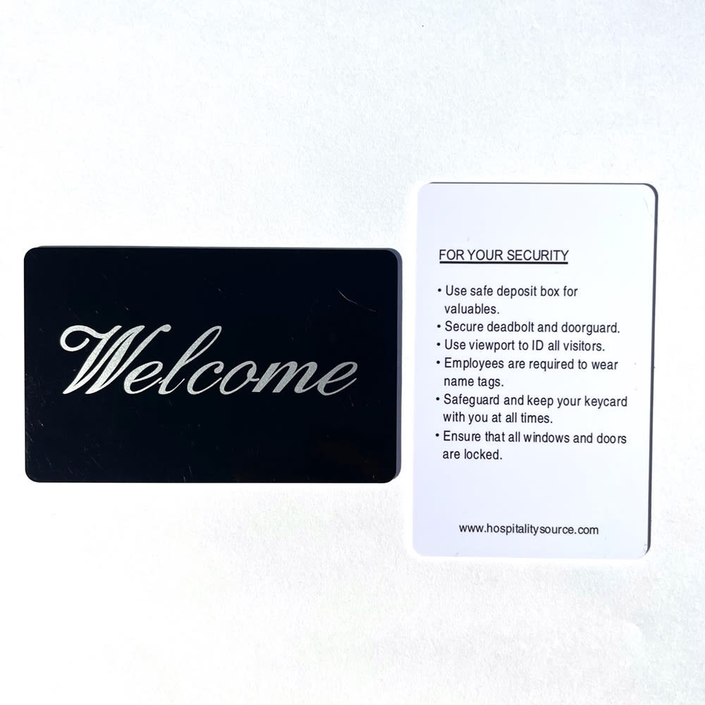 RFID Welcome Key Card, Black